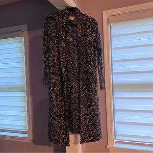 Denim & Supply Ralph Lauren Black and White Knit Sweater long duster wool blend